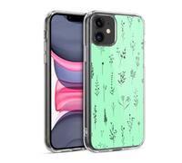 Head Case Designs Officially Licensed Anis Illustration Wild Flowers Aqua Spring Patterns Gel Case [Military Grade Protection] Compatible with Apple iPhone 11 and Compatible with MagSafe