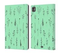 Head Case Designs Officially Licensed Anis Illustration Wild Flowers Aqua Spring Patterns Leather Wallet Case Compatible With Apple iPad Pro 11 M4/M5 2024/2025