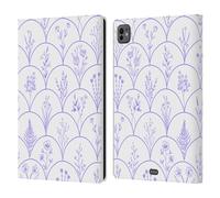 Head Case Designs Officially Licensed Anis Illustration Wild Flowers Purple Scallops Spring Patterns Leather Wallet Case Compatible With Apple iPad Pro 11 M4/M5 2024/2025