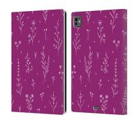 Head Case Designs Officially Licensed Anis Illustration Wild Flowers Purple Spring Patterns Leather Wallet Case Compatible With Apple iPad Pro 11 M4/M5 2024/2025