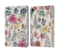 Head Case Designs Officially Licensed Anis Illustration Wild Garden Floral Pattern Leather Wallet Case Compatible With Apple iPad Pro 12.9 2020/2021/2022