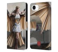 Head Case Designs Officially Licensed Anne Stokes Aviator Steampunk Leather Wallet Case Compatible With Apple iPhone 16e