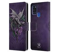 Head Case Designs Officially Licensed Anne Stokes Beauty 2 Dragons 3 Leather Wallet Case Compatible With Samsung Galaxy A21s (2020)