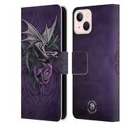 Head Case Designs Officially Licensed Anne Stokes Beauty 2 Dragons 3 Leather Wallet Case Compatible With Apple iPhone 13