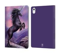 Head Case Designs Officially Licensed Anne Stokes Black Unicorn Mythical Creatures Leather Wallet Case Compatible With Apple iPad Air 11 2020/2022/2024/2025
