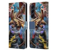 Head Case Designs Officially Licensed Anne Stokes Clan Dragons 4 Leather Wallet Case Compatible With Samsung Galaxy A55 5G