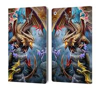 Head Case Designs Officially Licensed Anne Stokes Clan Dragons 4 Leather Wallet Case Compatible With Apple iPad 10.2 2019/2020/2021
