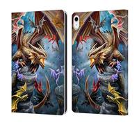 Head Case Designs Officially Licensed Anne Stokes Clan Dragons 4 Leather Wallet Case Compatible With Apple iPad 10.9 (2022/2025)
