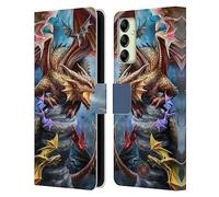 Head Case Designs Officially Licensed Anne Stokes Clan Dragons 4 Leather Wallet Case Compatible With Samsung Galaxy A14 5G