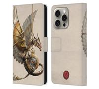 Head Case Designs Officially Licensed Anne Stokes Clockwork Dragon Steampunk Leather Wallet Case Compatible With Apple iPhone 16 Pro