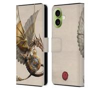 Head Case Designs Officially Licensed Anne Stokes Clockwork Dragon Steampunk Leather Wallet Case Compatible With Apple iPhone 17