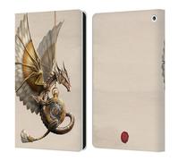 Head Case Designs Officially Licensed Anne Stokes Clockwork Dragon Steampunk Leather Wallet Case Compatible With Fire HD 8/Fire HD 8 Plus 2020