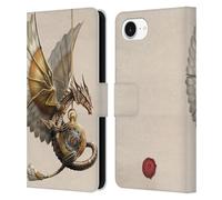 Head Case Designs Officially Licensed Anne Stokes Clockwork Dragon Steampunk Leather Wallet Case Compatible With Apple iPhone 16e