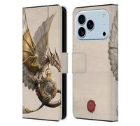 Head Case Designs Officially Licensed Anne Stokes Clockwork Dragon Steampunk Leather Wallet Case Compatible With Apple iPhone 17 Pro