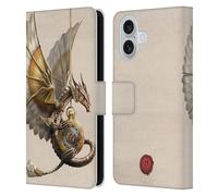 Head Case Designs Officially Licensed Anne Stokes Clockwork Dragon Steampunk Leather Wallet Case Compatible With Apple iPhone 16