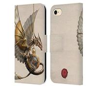 Head Case Designs Officially Licensed Anne Stokes Clockwork Dragon Steampunk Leather Wallet Case Compatible With Apple iPhone 7/8 / SE 2020 & 2022