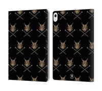 Head Case Designs Officially Licensed Anne Stokes Cross Wands Patterns Owls Leather Wallet Case Compatible With Apple iPad Air 13 2024/2025