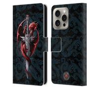 Head Case Designs Officially Licensed Anne Stokes Dagger Dragons Leather Wallet Case Compatible With Apple iPhone 16 Pro