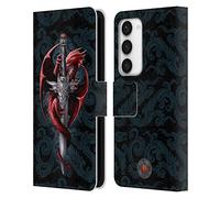Head Case Designs Officially Licensed Anne Stokes Dagger Dragons Leather Wallet Case Compatible With Samsung Galaxy S23 5G