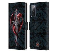 Head Case Designs Officially Licensed Anne Stokes Dagger Dragons Leather Wallet Case Compatible With Samsung Galaxy S20 FE / 5G