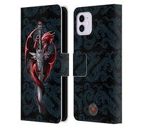 Head Case Designs Officially Licensed Anne Stokes Dagger Dragons Leather Wallet Case Compatible With Apple iPhone 11
