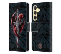 Head Case Designs Officially Licensed Anne Stokes Dagger Dragons Leather Wallet Case Compatible With Samsung Galaxy S24 5G