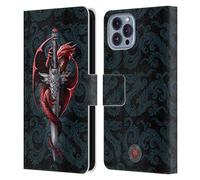 Head Case Designs Officially Licensed Anne Stokes Dagger Dragons Leather Wallet Case Compatible With Apple iPhone 14