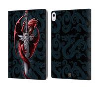 Head Case Designs Officially Licensed Anne Stokes Dagger Dragons Leather Wallet Case Compatible With Apple iPad Air 13 2024/2025