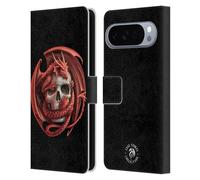 Head Case Designs Officially Licensed Anne Stokes Dragon And Skull Fire Tribal Leather Wallet Case Compatible With Google Pixel 10 Pro XL