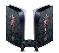 Head Case Designs Officially Licensed Anne Stokes Dragon Dagger Art Mix Vinyl Faceplate Gaming Skin Decal Compatible With Sony PlayStation 5 PS5 Digital Edition Console and DualSense Controller