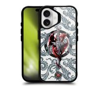 Head Case Designs Officially Licensed Anne Stokes Dragon Dagger Mixed Fantasy Art Black Shockproof Bumper Case [Military Grade Protection] Compatible with and Compatible with MagSafe Apple iPhone 16