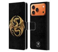Head Case Designs Officially Licensed Anne Stokes Dragon Medal Fire Tribal Leather Wallet Case Compatible With Apple iPhone 17 Pro Max