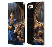 Head Case Designs Officially Licensed Anne Stokes Fierce Loyalty Dragons 3 Leather Wallet Case Compatible With Apple iPhone 7/8 / SE 2020 & 2022