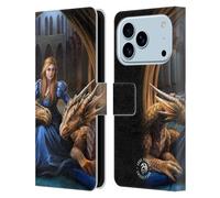 Head Case Designs Officially Licensed Anne Stokes Fierce Loyalty Dragons 3 Leather Wallet Case Compatible With Apple iPhone 17 Pro