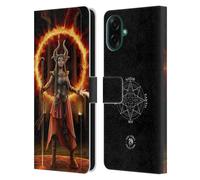 Head Case Designs Officially Licensed Anne Stokes Fire Female Elementals Leather Wallet Case Compatible With Samsung Galaxy A07