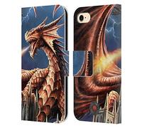 Head Case Designs Officially Licensed Anne Stokes Fury Dragons Leather Wallet Case Compatible With Apple iPhone 7/8 / SE 2020 & 2022
