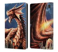 Head Case Designs Officially Licensed Anne Stokes Fury Dragons Leather Wallet Case Compatible With Amazon Fire 7 2022