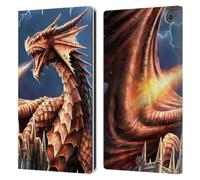 Head Case Designs Officially Licensed Anne Stokes Fury Dragons Leather Wallet Case Compatible With Amazon Fire Max 11 2023