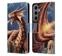 Head Case Designs Officially Licensed Anne Stokes Fury Dragons Leather Wallet Case Compatible With Samsung Galaxy S25