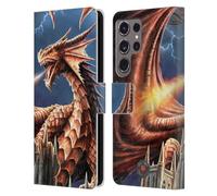 Head Case Designs Officially Licensed Anne Stokes Fury Dragons Leather Wallet Case Compatible With Samsung Galaxy S24 Ultra 5G
