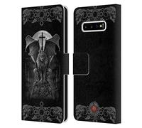 Head Case Designs Officially Licensed Anne Stokes Gargoyle Tribal Leather Wallet Case Compatible With Samsung Galaxy S10+ / S10 Plus