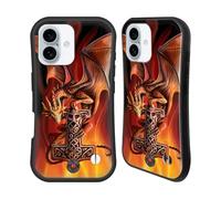 Head Case Designs Officially Licensed Anne Stokes God's Hammer Guardian Dragons Hybrid Case Compatible With Apple iPhone 16