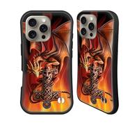 Head Case Designs Officially Licensed Anne Stokes God's Hammer Guardian Dragons Hybrid Case Compatible With Apple iPhone 16 Pro