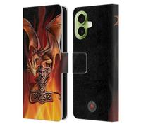 Head Case Designs Officially Licensed Anne Stokes God's Hammer Guardian Dragons Leather Wallet Case Compatible With Apple iPhone 17