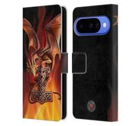 Head Case Designs Officially Licensed Anne Stokes God's Hammer Guardian Dragons Leather Wallet Case Compatible With Google Pixel 10