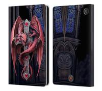 Head Case Designs Officially Licensed Anne Stokes Gothic Guardians Dragons Leather Wallet Case Compatible With Amazon Fire 7 2022