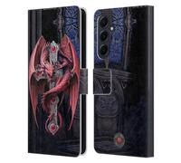 Head Case Designs Officially Licensed Anne Stokes Gothic Guardians Dragons Leather Wallet Case Compatible With Samsung Galaxy A55 5G