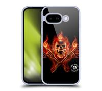 Head Case Designs Officially Licensed Anne Stokes Hell Skull Fire Tribal Gel Case [Military Grade Protection] Compatible With Google Pixel 9A