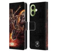 Head Case Designs Officially Licensed Anne Stokes Hello Rider Poster Fire Tribal Leather Wallet Case Compatible With Apple iPhone 17