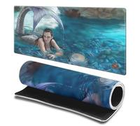 Head Case Designs Officially Licensed Anne Stokes Hidden Depths Mermaid Fairy & Fantasy 23.62 x 11.81 x 0.12 inches (600 x 300 mm) - L Gaming Office Desk PC Keyboard Mouse Mat Pad